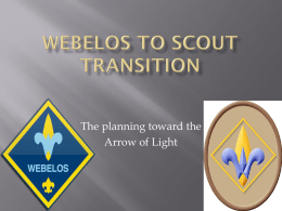 Webelos to Scout Transition - Allegheny Highlands Training