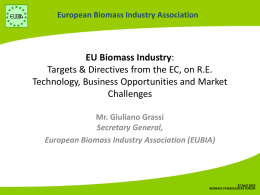 EU Biomass Industry: Directives from the European
