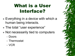 CS 105 – User Interface Design