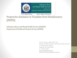 Projects for Assistance in Transition from Homelessness