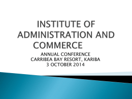 INSTITUTE OF ADMINISTRATION AND COMMERCE