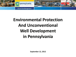 Governor’s Marcellus Shale Advisory Commission