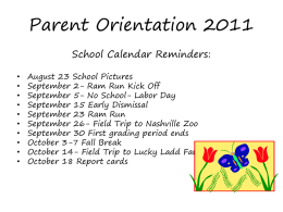Parent Orientation 2011