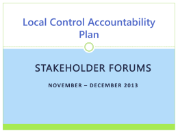 Local Control Accountability Plan