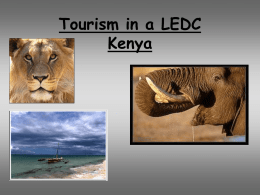 Tourism in a LEDC Kenya