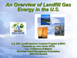 REALIZING THE BENEFITS OF LANDFILL GAS TO ENERGY …