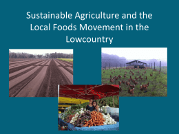 Sustainable Agriculture and the Local in the Lowcountry