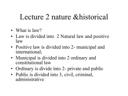 Lecture 2 nature &historical