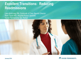 Excellent Transitions: Reducing Readmissions