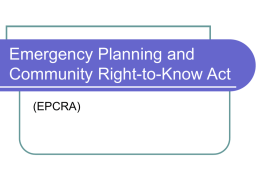 Emergency Planning and Community Right-to