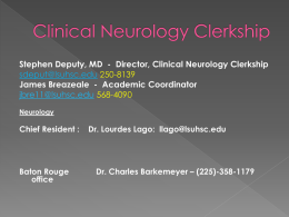Clinical Neurosciences Clerkship