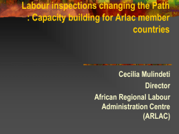 Labour inspections changing the Path : Capacity building