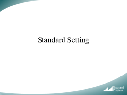 StandardSetting - Measured Progress