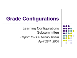 Grade Configurations - Farmington Public Schools