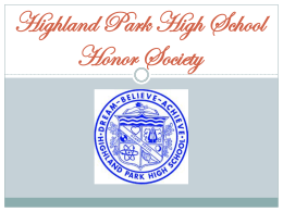Highland Park High School Honor Society