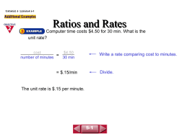 Ratios and Rates - Gateway School District