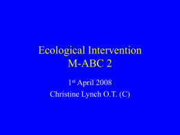 Ecological Intervention