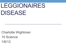 LEGGIONAIRES DISEASE