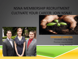 NSNA Membership Recruitment 'NSNA: The Sky's the Limt'