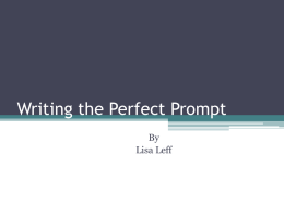 Writing the Perfect Prompt - LaGuardia Community College