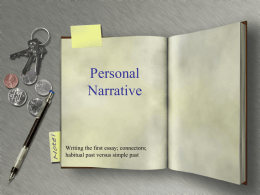 Personal Narrative - Home - Fort Johnson Middle School