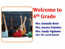 Welcome to 4th Grade - Warwick School District