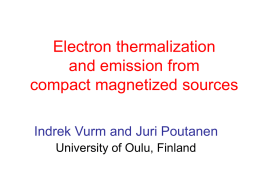 Electron thermalization and emission from magnetized