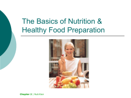 The Basics of Nutrition - Red Wing Public Schools