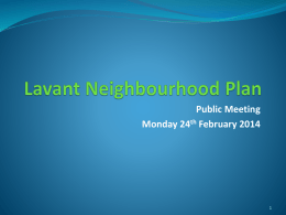 Lavant Neighbourhood Plan