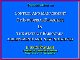 Introduction : The State of Karnataka has 10730 factories