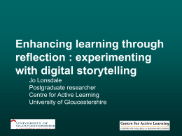 Active learning through digital storytelling