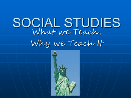 SOCIAL STUDIES - South Brunswick High School