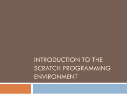 Introduction to the Scratch Programming Environment