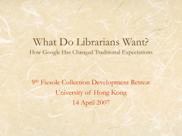What Do Librarians Want?
