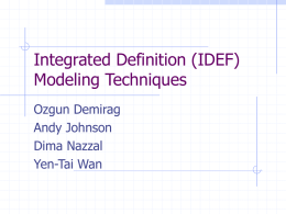Introduction to IDEF Function and Information Modeling