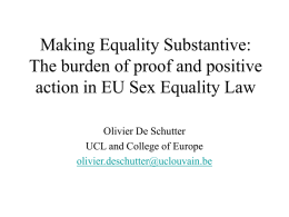 Positive Action : Making Equality Substantive