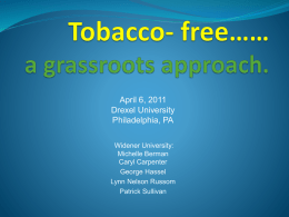 Tobacco-free a grassroots approach….