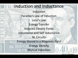 Induction and Inductance - Mansfield Public Schools