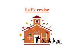 Let&rsquo;s revise