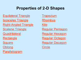 Prperties of 2-D Shapes - Woodhouse Primary School
