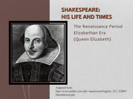 Shakespeare PowerPoint