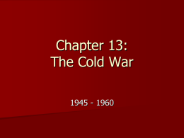 Chapter 13: The Cold War