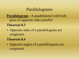 Parallelograms and Point Symmetry