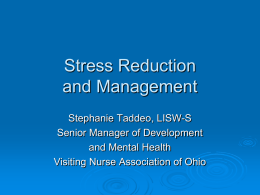Stress Management for Healthcare Professionals