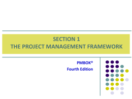 Chapter 2: Project Life Cycle and Organization (Part