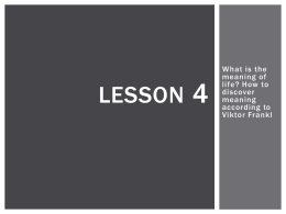 Lesson 4 - Meaning