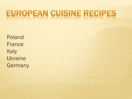 Kulinaria w Europie