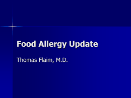 Food Allergy Update