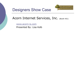 Designers Show Case - Acorn IS: Bed and Breakfast Inn