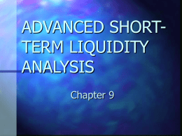 Advanced Short-Term Liquidity Analysis
